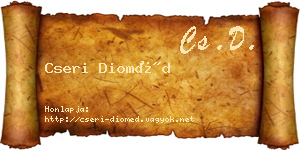 Cseri Dioméd névjegykártya